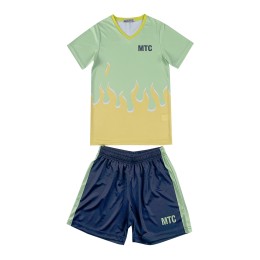 Customized sublimation sports suit, contrasting V-neck short-sleeved top, training academy track suit suit, training camp WTV188 Customized sublimation sports suit, contrasting V-neck short-sleeved top, training academy track suit suit, training camp WTV188